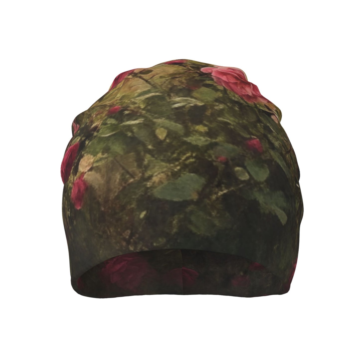 Rose Garden Print Adult Knitted Beanie | Double-Layer Warm and Stylish Hat