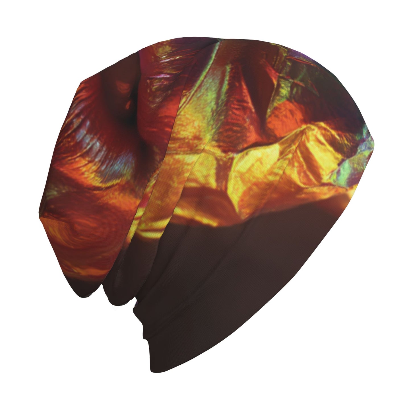 Metallic Lips Print Adult Knitted Beanie | Double-Layer Stylish & Warm Hat