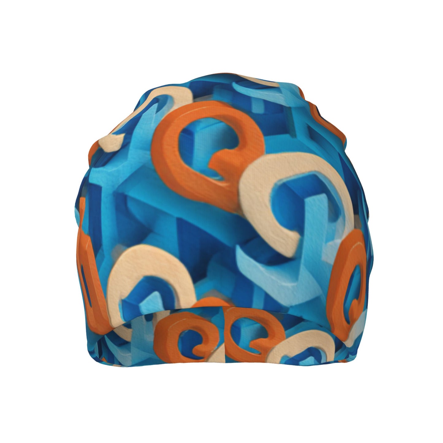 Geometric 3D Art Pattern Knitted Beanie | Double-Layer Fashion Warm Hat