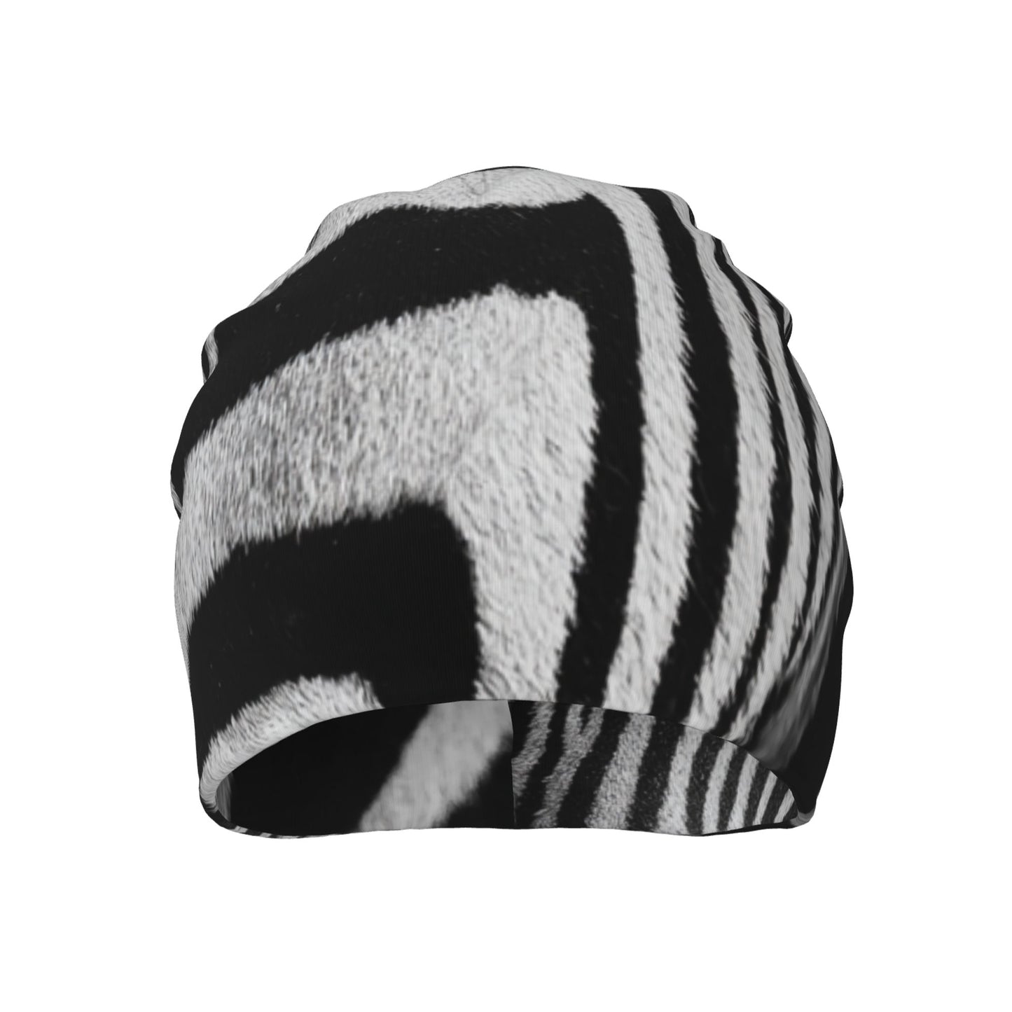 Black & White Abstract Knitted Slouch Beanie for Adults – Warm, Breathable, Easy to Style