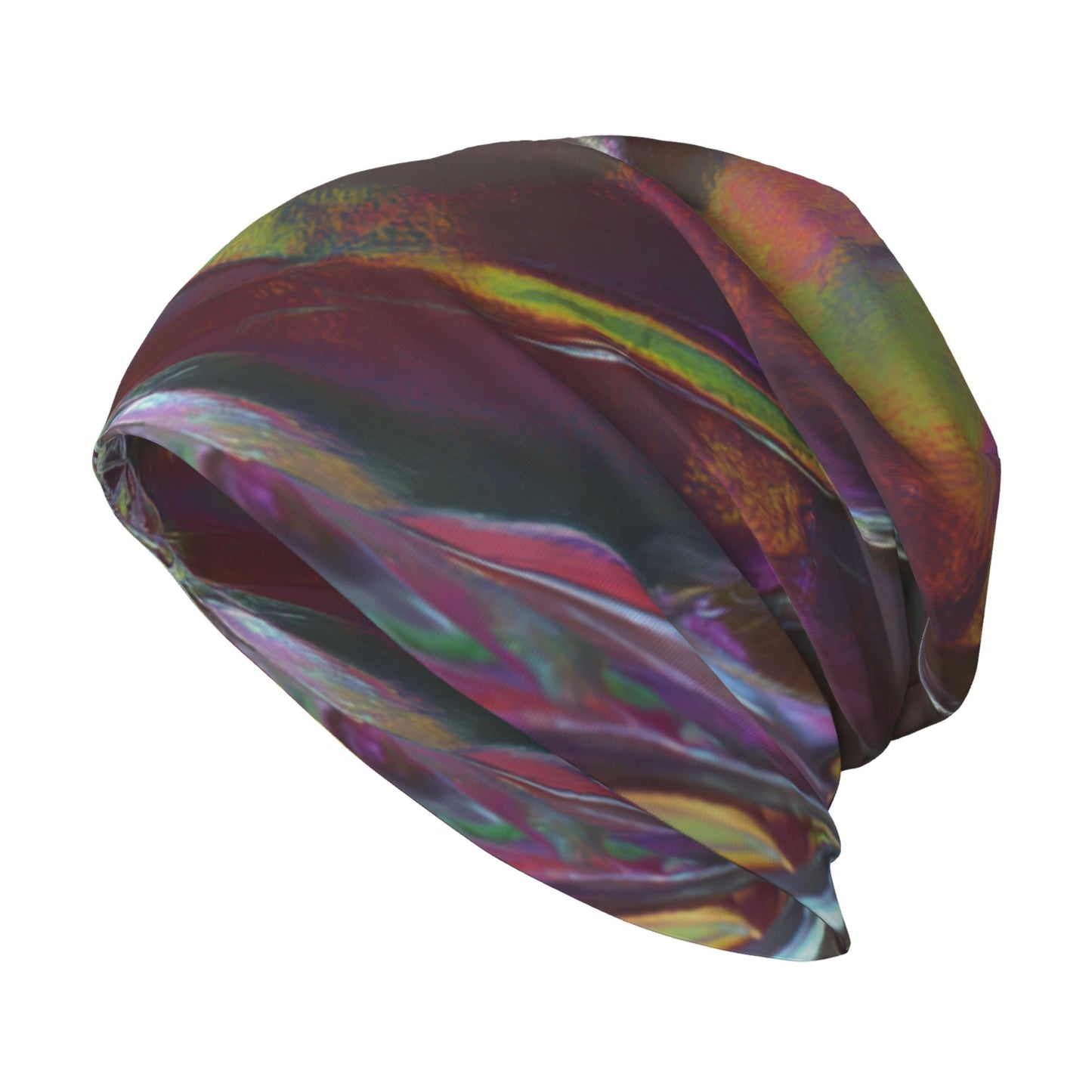Metallic Lips Print Adult Knitted Beanie | Double-Layer Stylish & Warm Hat