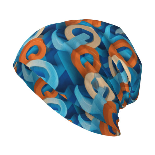 Geometric 3D Art Pattern Knitted Beanie | Double-Layer Fashion Warm Hat