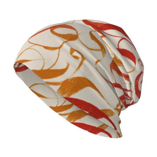 Abstract Graffiti Art Knitted Beanie | Double-Layer Artistic Streetwear Hat