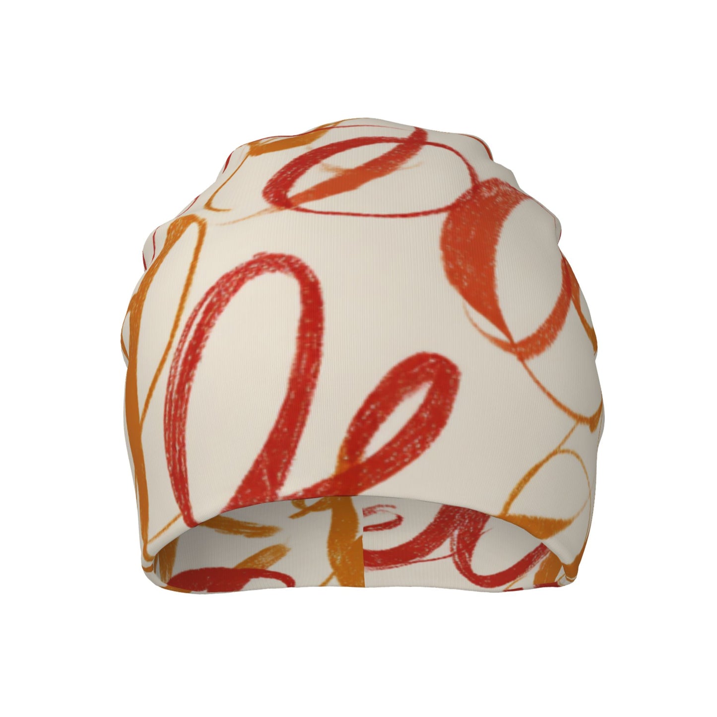 Abstract Graffiti Art Knitted Beanie | Double-Layer Artistic Streetwear Hat